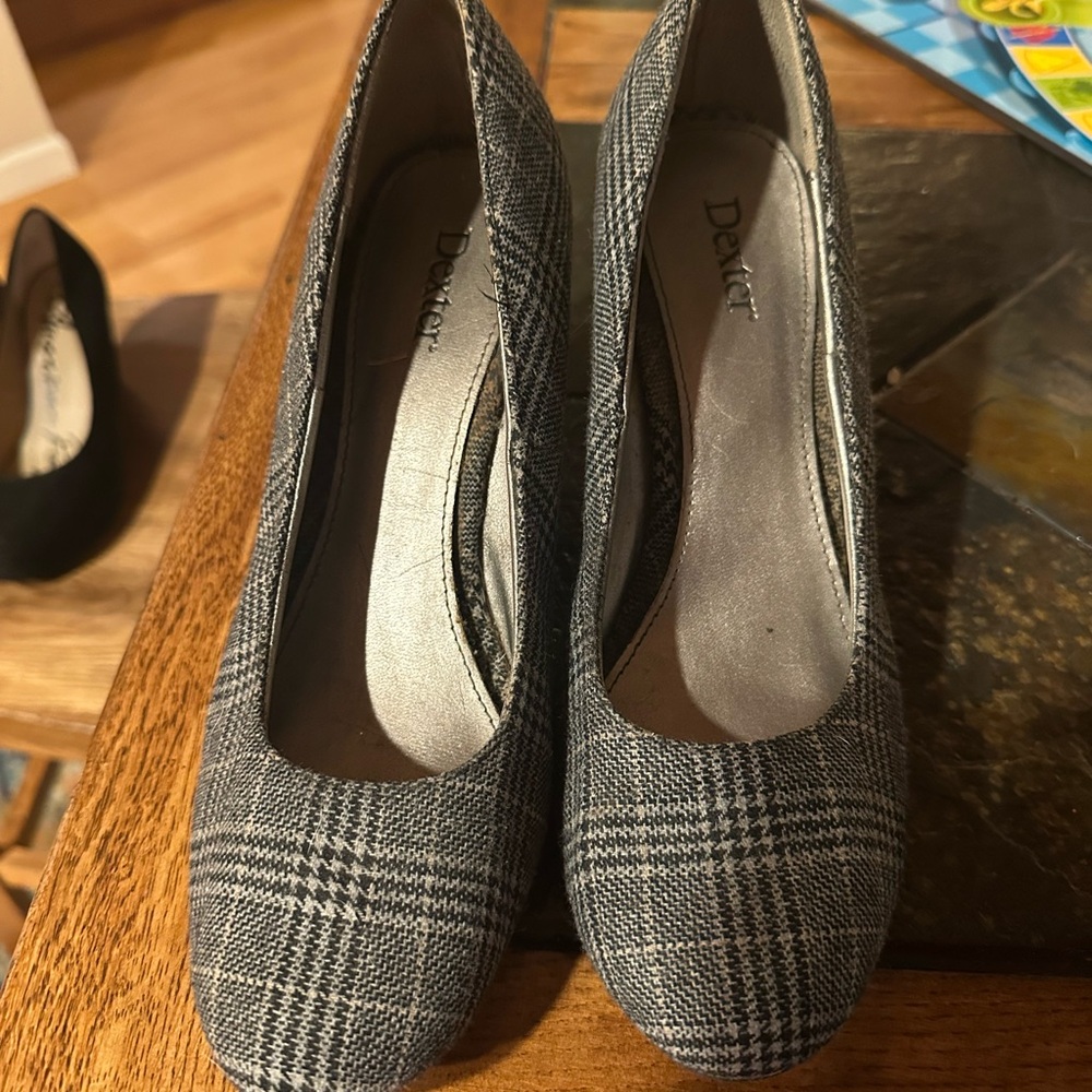 Dexter Women's Classic Gray plaid 9.5 wedges